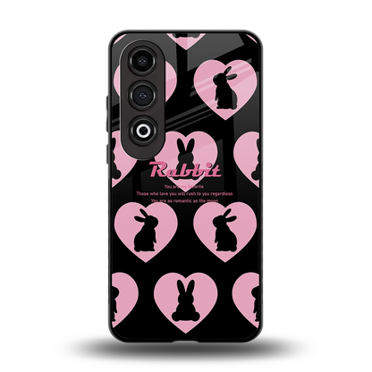 Bunny Love back phone cover | glass case for oneplus nord ce 4