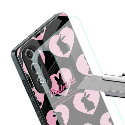 Bunny Love stylish phone case for oneplus nord ce 4 | glossy glass and slim fit