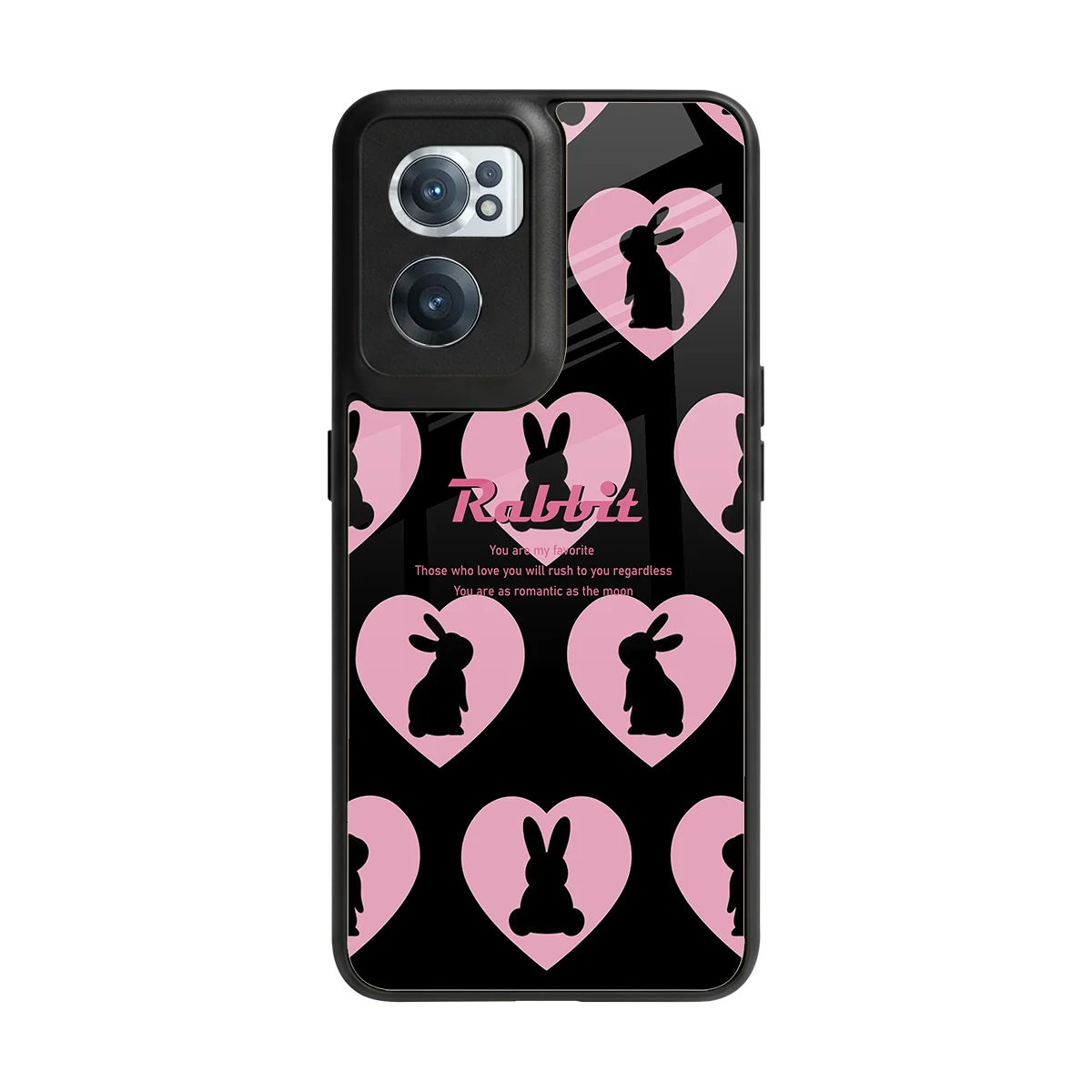 Bunny Love back phone cover | glass case for oneplus nord ce 2