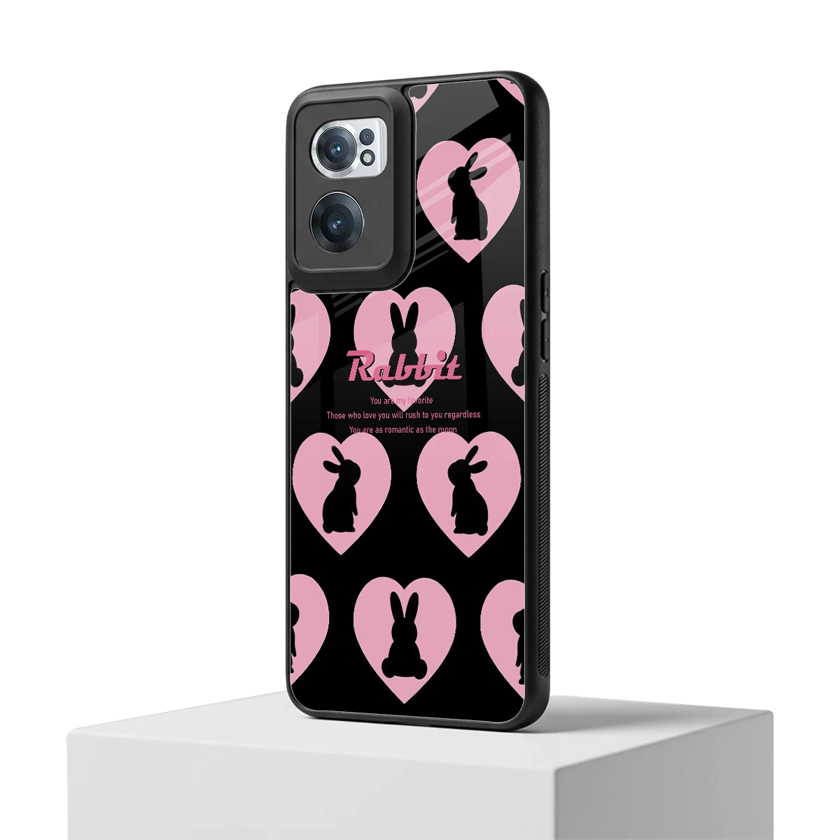 Bunny Love oneplus nord ce 2 mobile cover | shockproof glass phone case