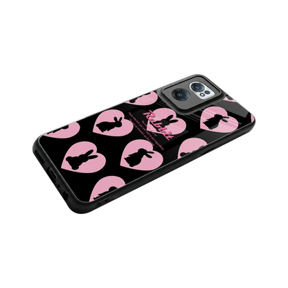Bunny Love stylish phone case for oneplus nord ce 2 | glossy glass and slim fit