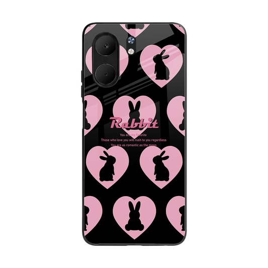 Bunny Love back phone cover | glass case for oppo a5x 5g