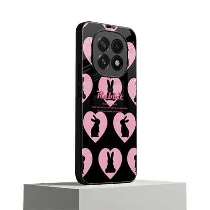 Bunny Love oppo f29 5g mobile cover | shockproof glass phone case