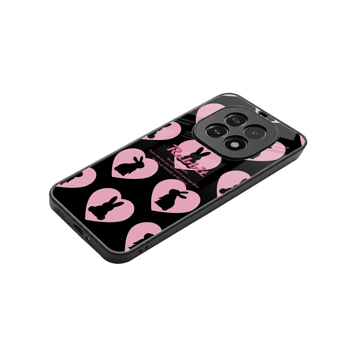 Bunny Love stylish phone case for oppo f29 5g | glossy glass and slim fit