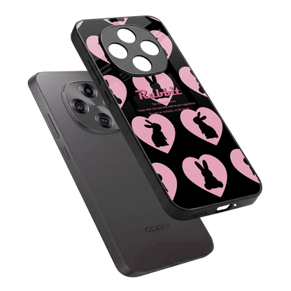 Bunny Love sleek oppo f31 pro 5g cover with tempered glass back and TPU edges
