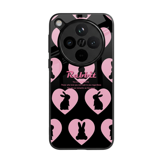 Bunny Love back phone cover | glass case for oppo find x8