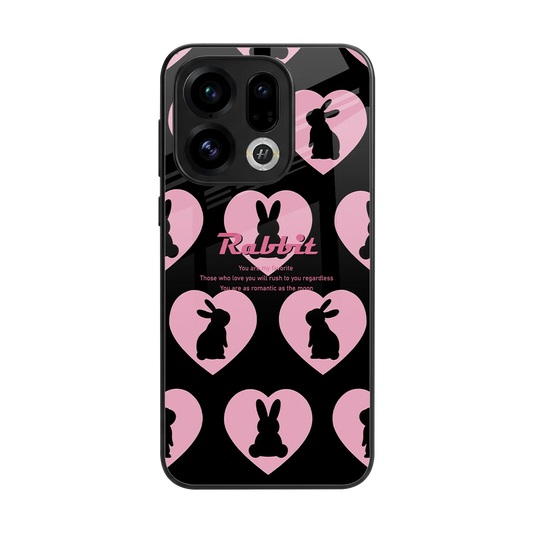 Bunny Love back phone cover | glass case for oppo find x9