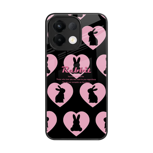 Bunny Love back phone cover | glass case for oppo k13 5g