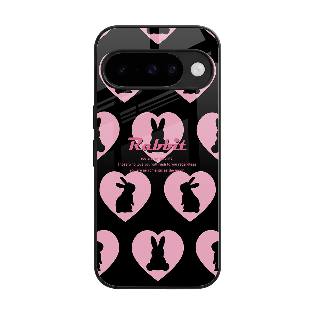 Bunny Love back phone cover | glass case for google pixel 10