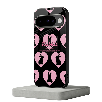 Bunny Love google pixel 10 mobile cover | shockproof glass phone case