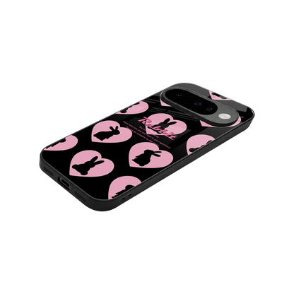 Bunny Love stylish phone case for google pixel 10 | glossy glass and slim fit