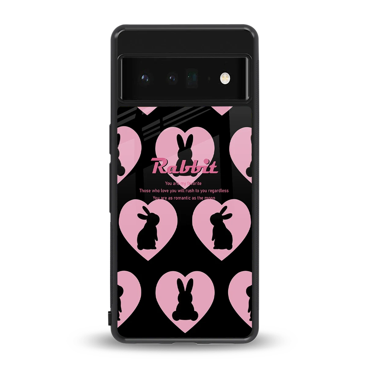 Bunny Love back phone cover | glass case for google pixel 6 pro
