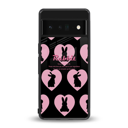 Bunny Love back phone cover | glass case for google pixel 6 pro