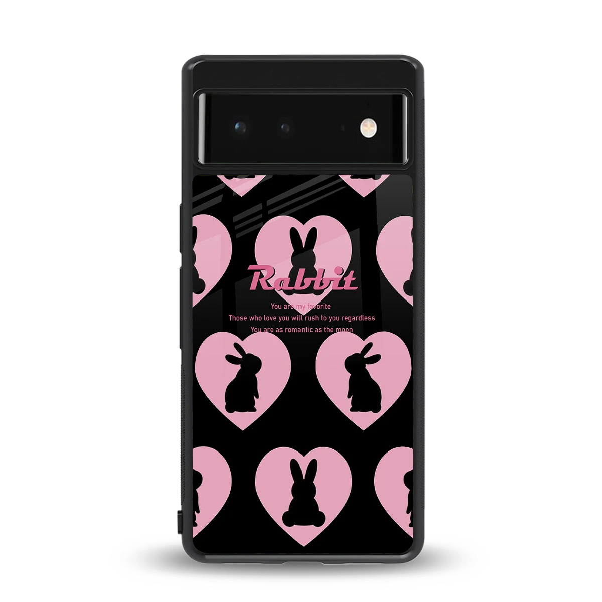 Bunny Love back phone cover | glass case for google pixel 6a