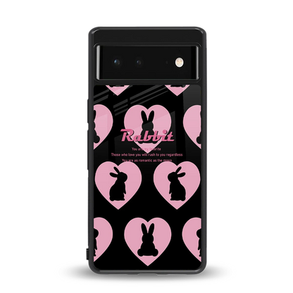 Bunny Love back phone cover | glass case for google pixel 6a