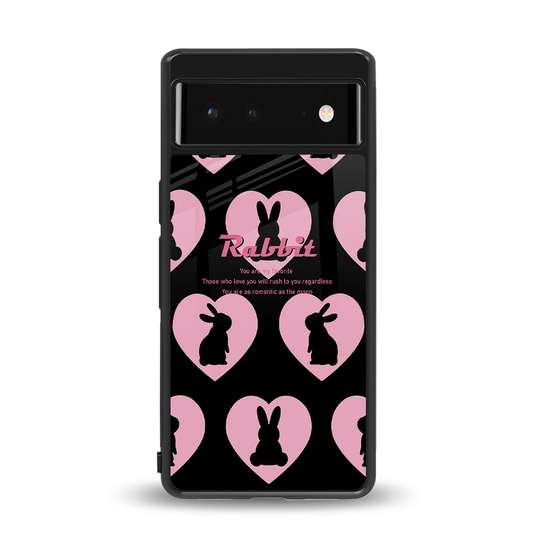 Bunny Love back phone cover | glass case for google pixel 6a