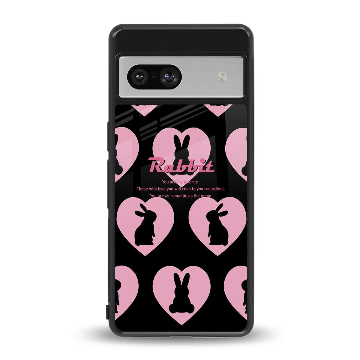 Bunny Love back phone cover | glass case for google pixel 7a