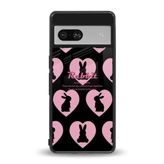 Bunny Love back phone cover | glass case for google pixel 7a