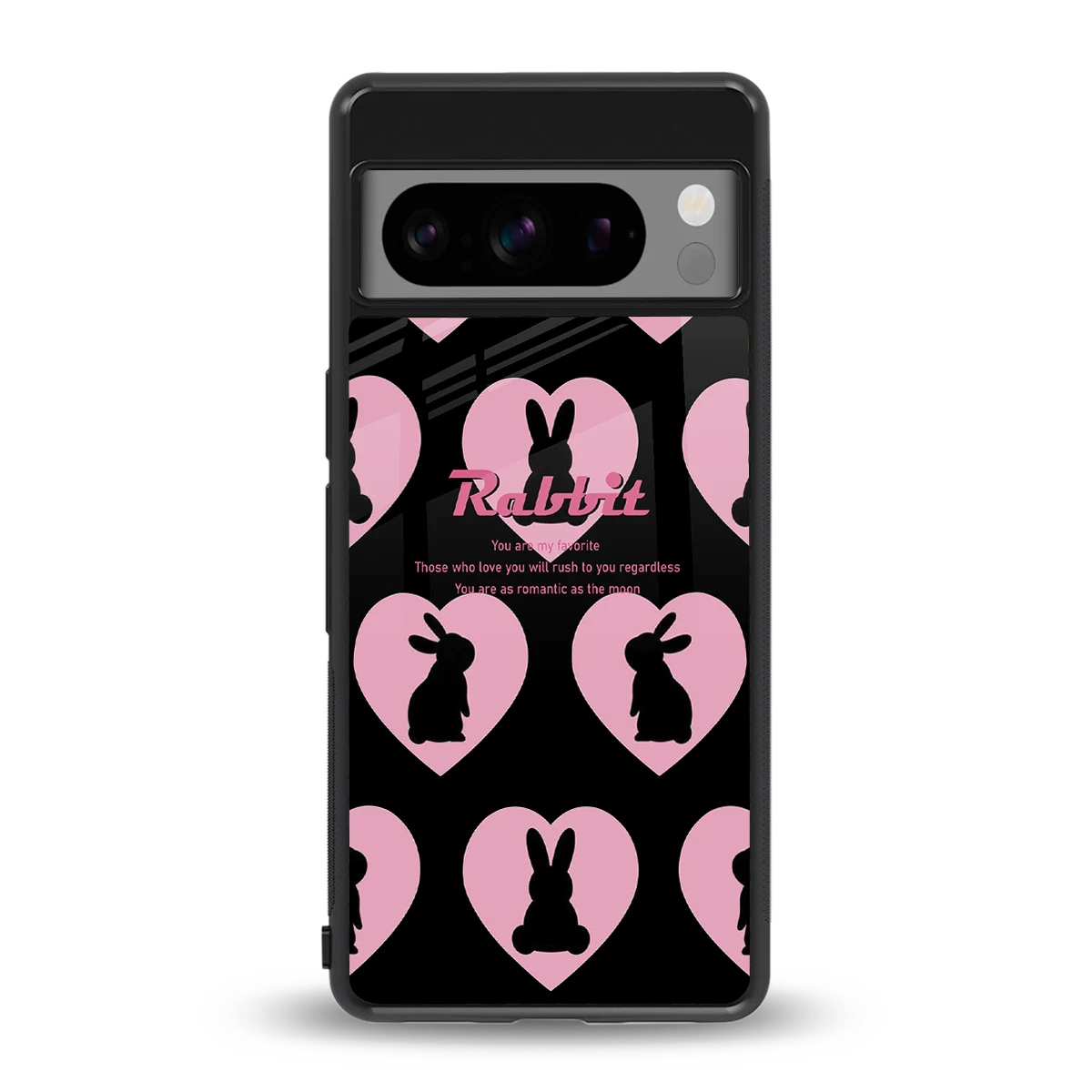 Bunny Love back phone cover | glass case for google pixel 8 pro