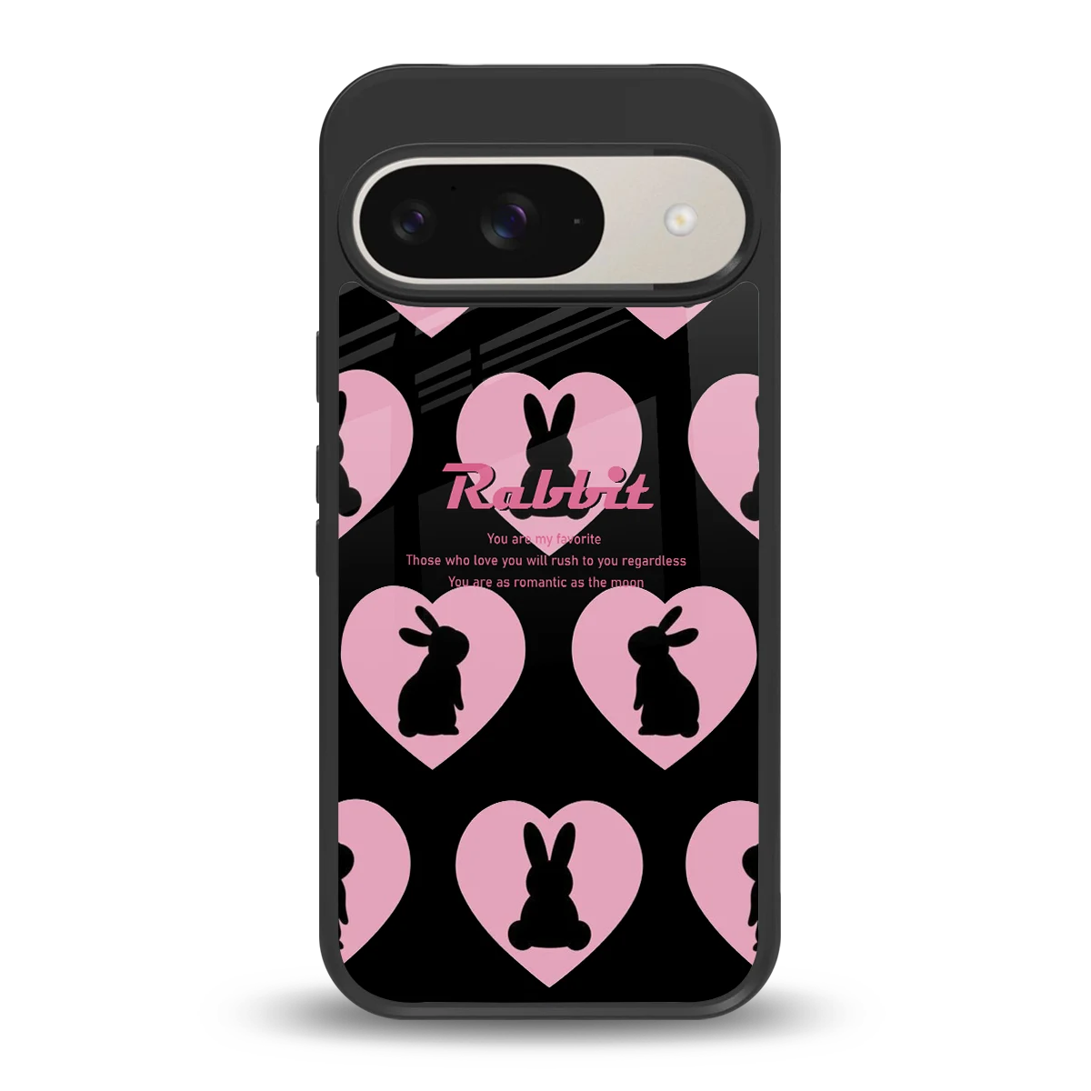 Bunny Love back phone cover | glass case for google pixel 9