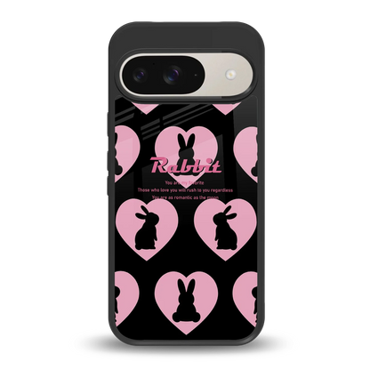Bunny Love back phone cover | glass case for google pixel 9