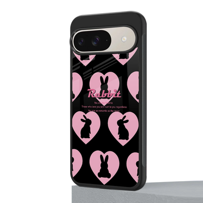 Bunny Love google pixel 9 mobile cover | shockproof glass phone case
