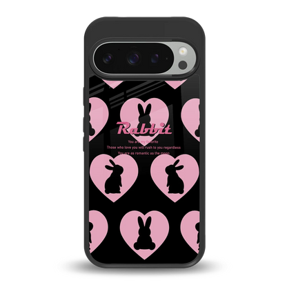Bunny Love back phone cover | glass case for google pixel 9 pro