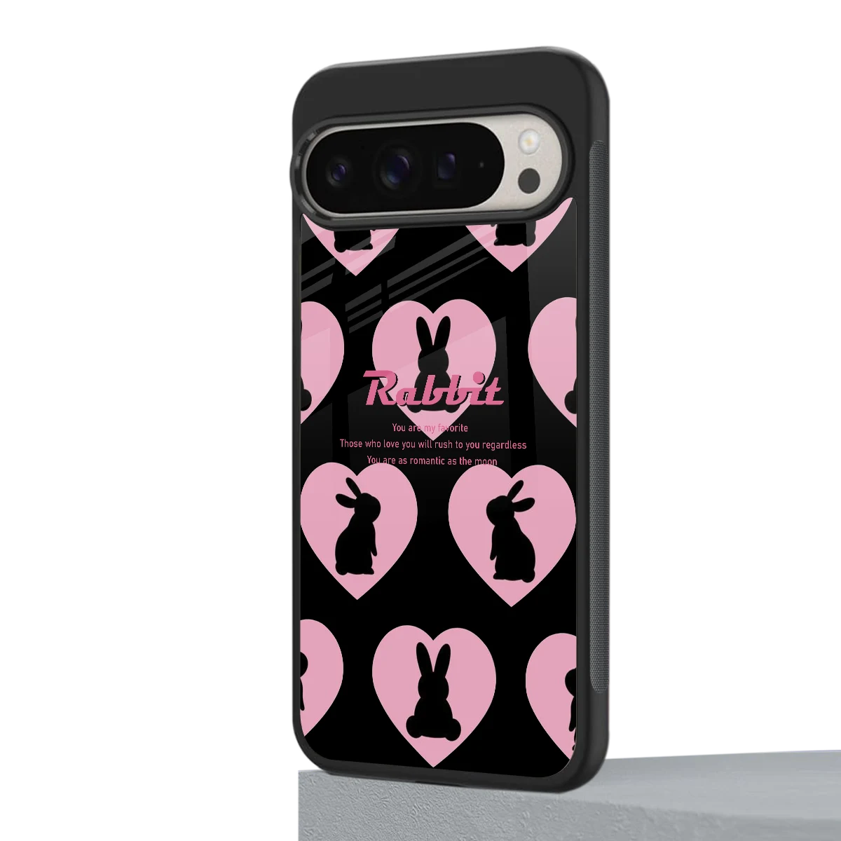 Bunny Love google pixel 9 pro mobile cover | shockproof glass phone case