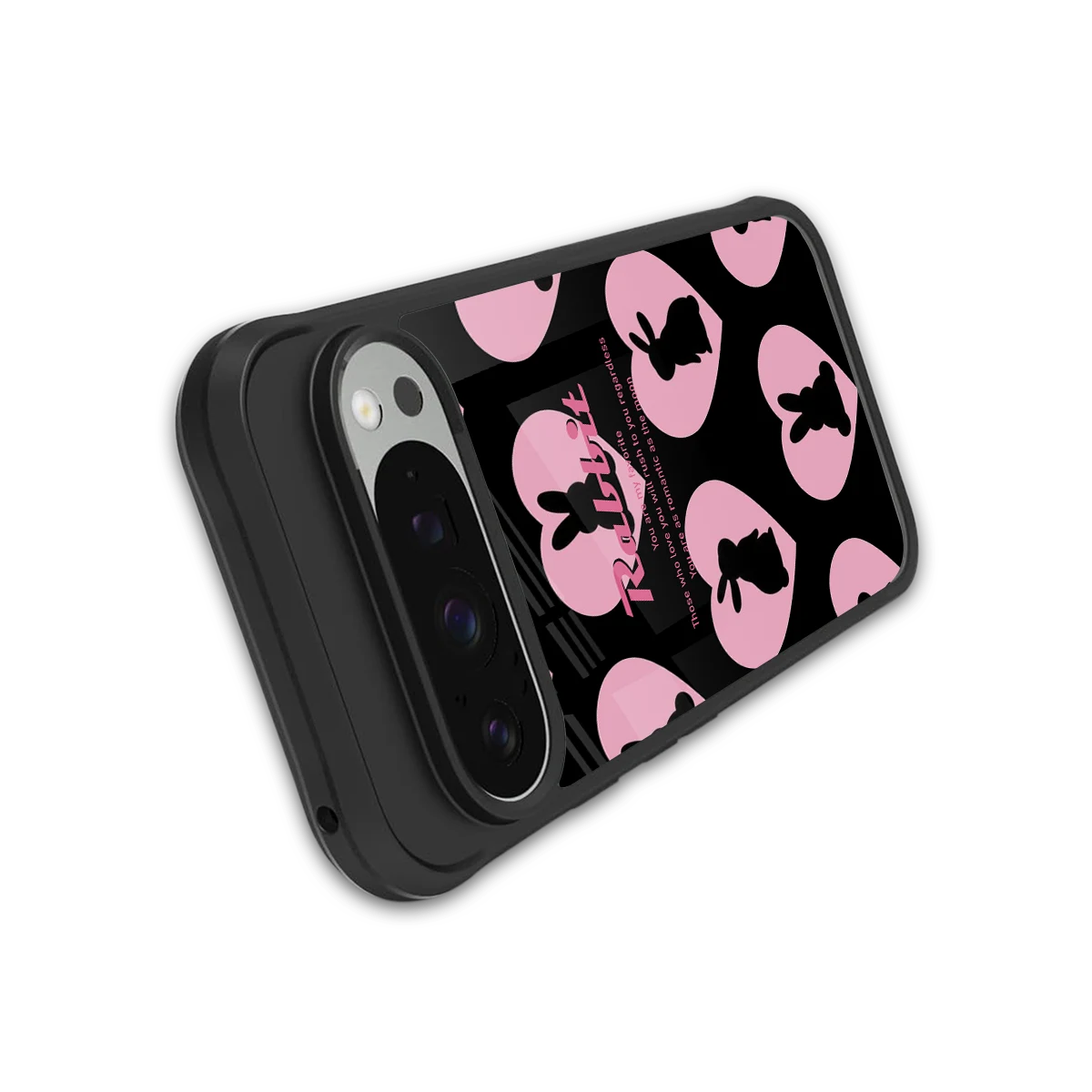 Bunny Love stylish phone case for google pixel 9 pro xl | glossy glass and slim fit