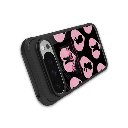 Bunny Love stylish phone case for google pixel 9 pro xl | glossy glass and slim fit