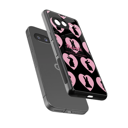 Bunny Love sleek google pixel 10a cover with tempered glass back and TPU edges