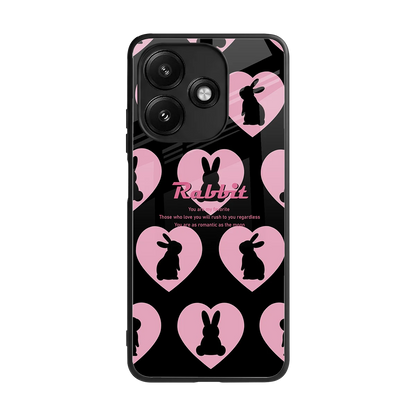 Bunny Love back phone cover | glass case for redmi 12 5g