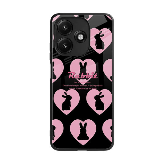 Bunny Love back phone cover | glass case for redmi 12 5g