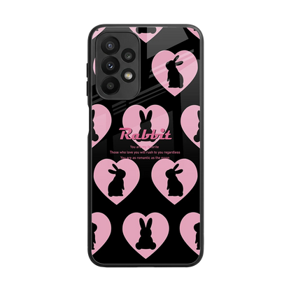 Bunny Love back phone cover | glass case for samsung galaxy a23
