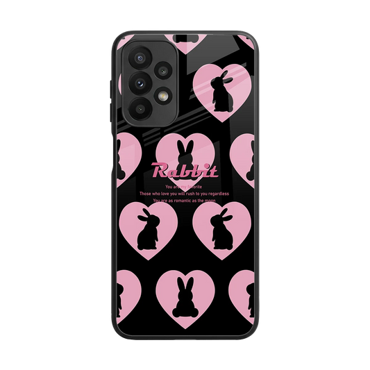 Bunny Love back phone cover | glass case for samsung galaxy a23