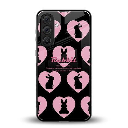Bunny Love back phone cover | glass case for samsung galaxy m36 5g