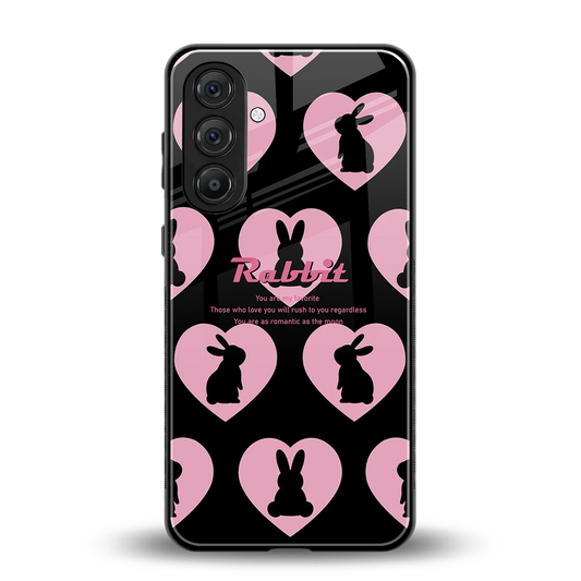 Bunny Love back phone cover | glass case for samsung galaxy m35 5g