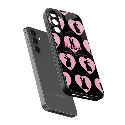 Bunny Love sleek samsung galaxy a16 5g cover with tempered glass back and TPU edges