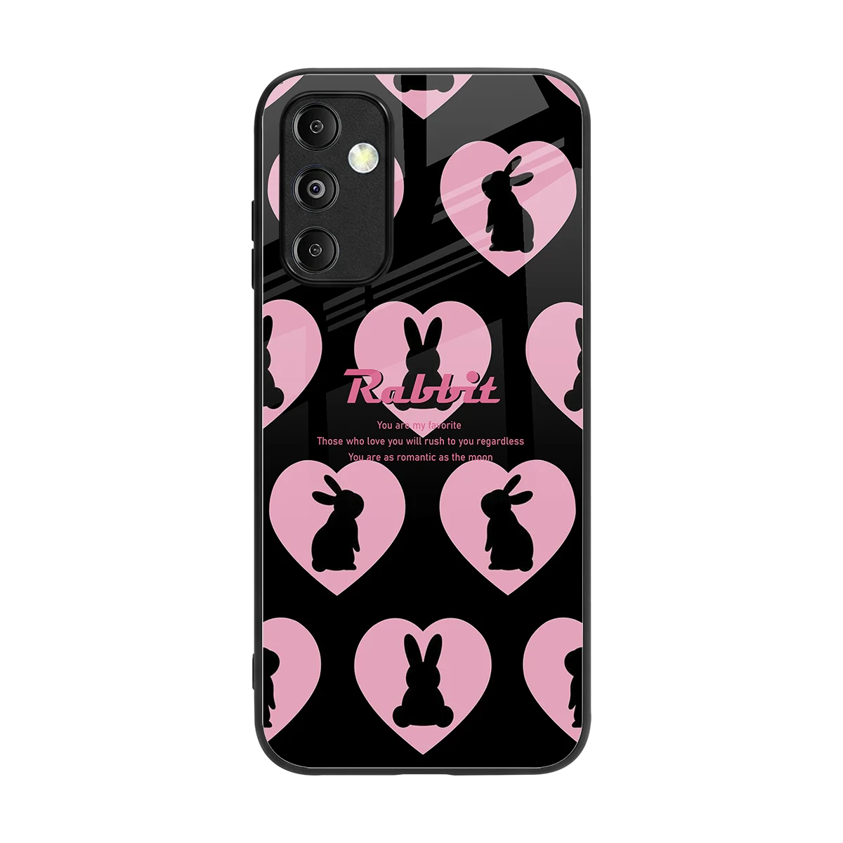 Bunny Love back phone cover | glass case for samsung galaxy m14 5g
