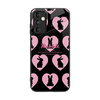 Bunny Love back phone cover | glass case for samsung galaxy m14 5g