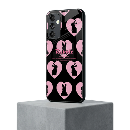 Bunny Love samsung galaxy m14 5g mobile cover | shockproof glass phone case