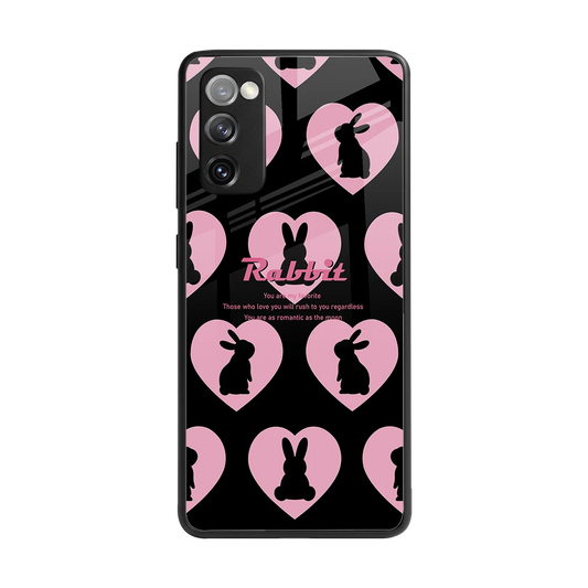 Bunny Love back phone cover | glass case for samsung galaxy s20 fe