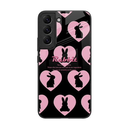Bunny Love back phone cover | glass case for samsung galaxy s22