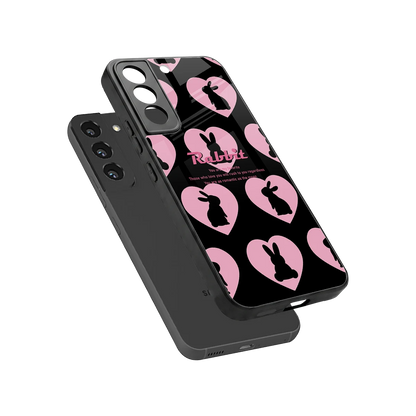 Bunny Love sleek samsung galaxy s22 cover with tempered glass back and TPU edges