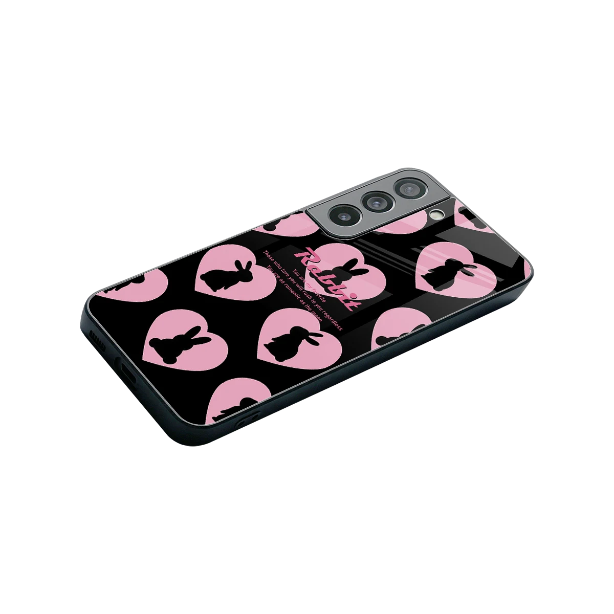 Bunny Love stylish phone case for samsung galaxy s22 | glossy glass and slim fit