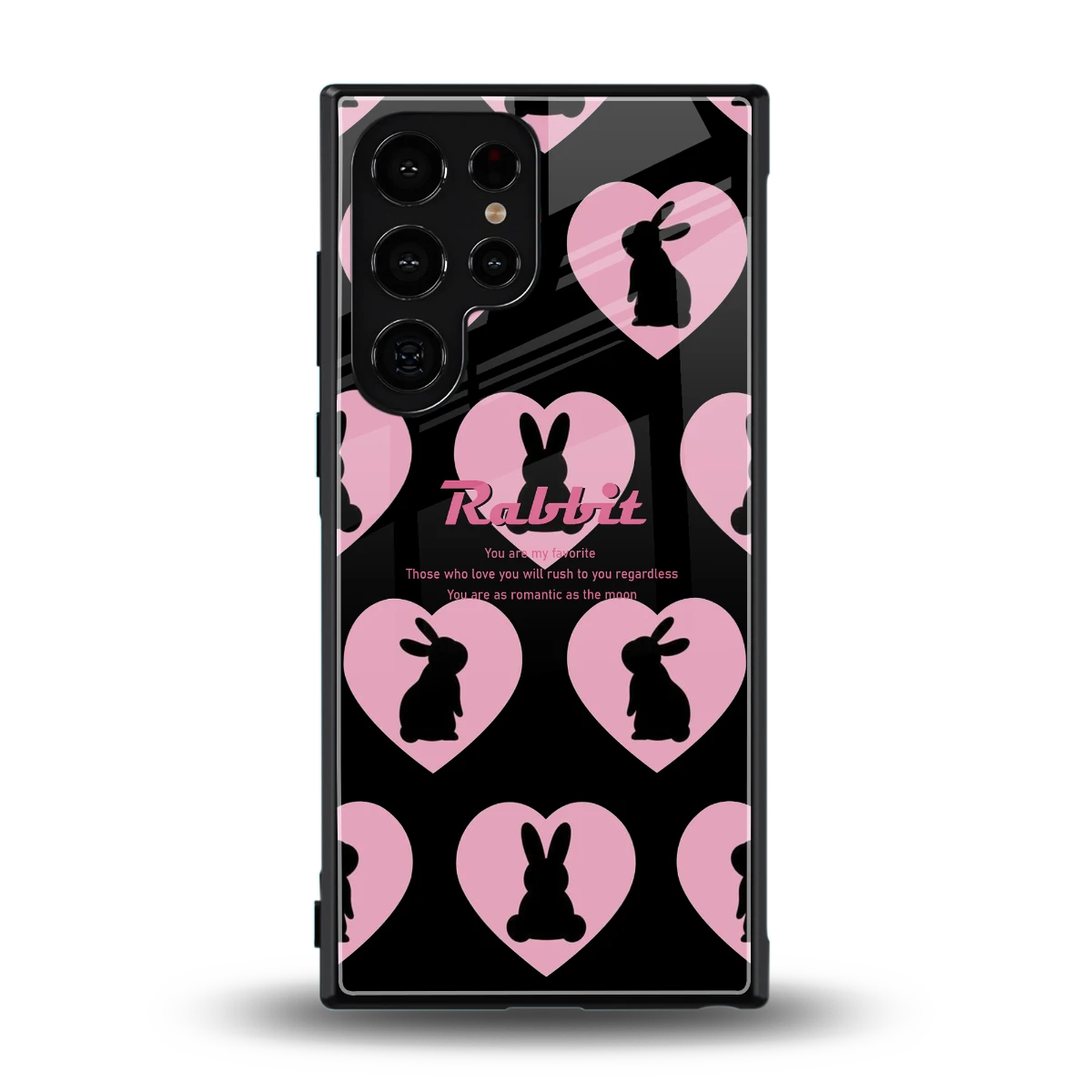 Bunny Love back phone cover | glass case for samsung galaxy s23 ultra