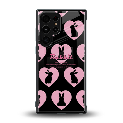 Bunny Love back phone cover | glass case for samsung galaxy s24 ultra