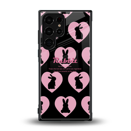 Bunny Love back phone cover | glass case for samsung galaxy s24 ultra