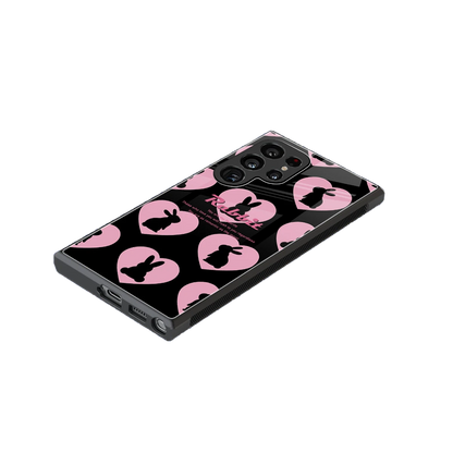 Bunny Love stylish phone case for samsung galaxy s23 ultra | glossy glass and slim fit