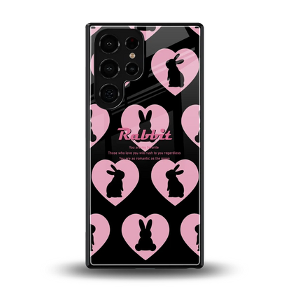 Bunny Love back phone cover | glass case for samsung galaxy s25 ultra